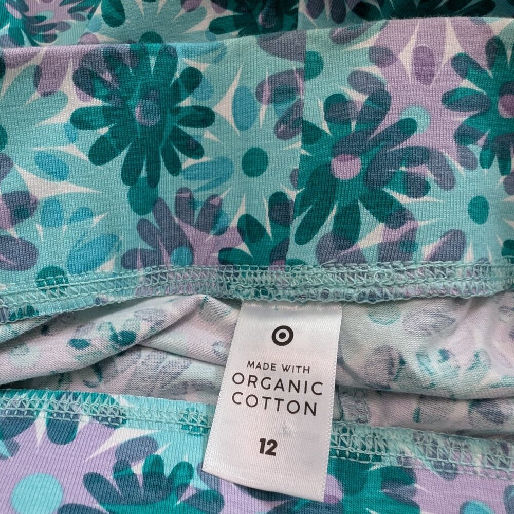 Girls High-Waisted Floral Print Biker Shorts, cycling shorts tights NWOT 7-16Y - Picture 5 of 6